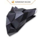 Papercraft Wolf im 3D-Origami-Stil