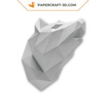 Papercraft Wolf im 3D-Origami-Stil