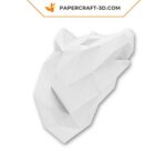 Papercraft Wolf im 3D-Origami-Stil