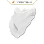 Papercraft Loup origami papier 3D, weergave 2