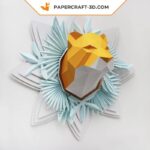 Papercraft testa di tigre in origami 3D