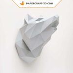 Papercraft de loup en origami 3D