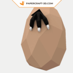 Papercraft of Drogon's egg in 3D origami