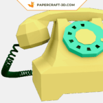 Papercraft téléphone rétro en origami