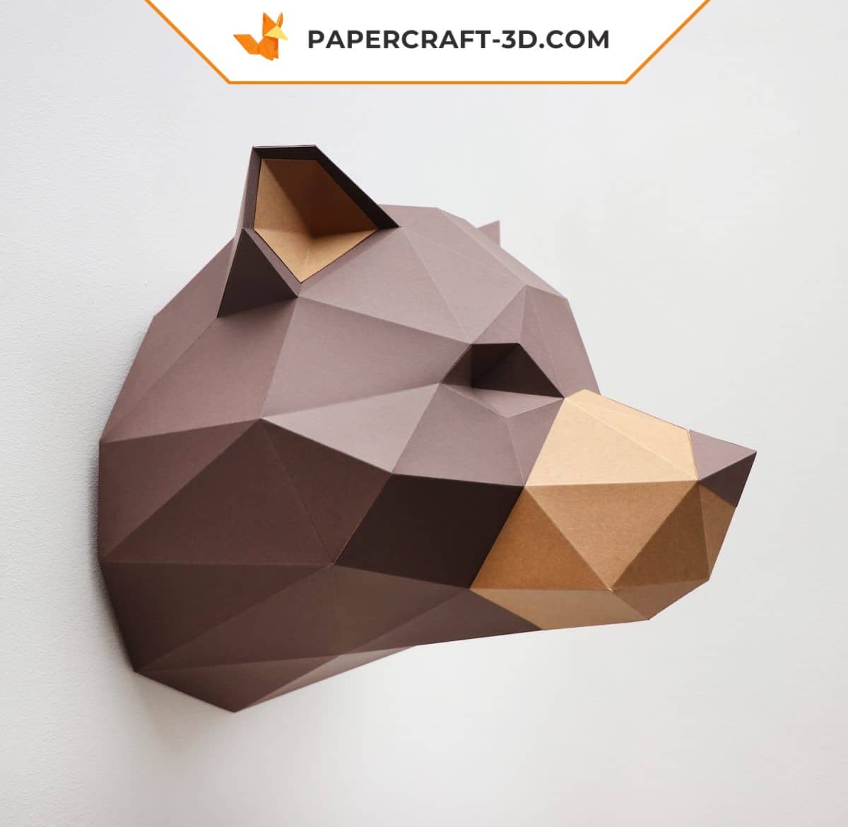 Papercraft vom Grizzlybär im 3D-Origami Papercraft vom Grizzlybär im 3D-Origami