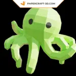 Papercraft de bébé pieuvre en origami 3D
