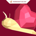 Papercraft Schnecke in 3D Origami