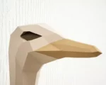 Papercraft of ostrich in 3D origami