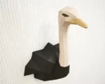 Papercraft of ostrich in 3D origami