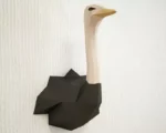 Papercraft of ostrich in 3D origami