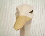 Papercraft of ostrich in 3D origami