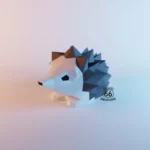 Papercraft de hérisson en origami 3D
