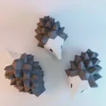 Papercraft de hérisson en origami 3D