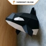 Papercraft tête d'orque en origami 3D