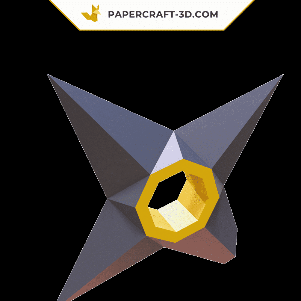 Papercraft Shuri of retro ghetto blaster in 3D origami