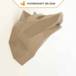 Papercraft de loup en origami 3D