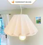 Papercraft lampshade in origami design