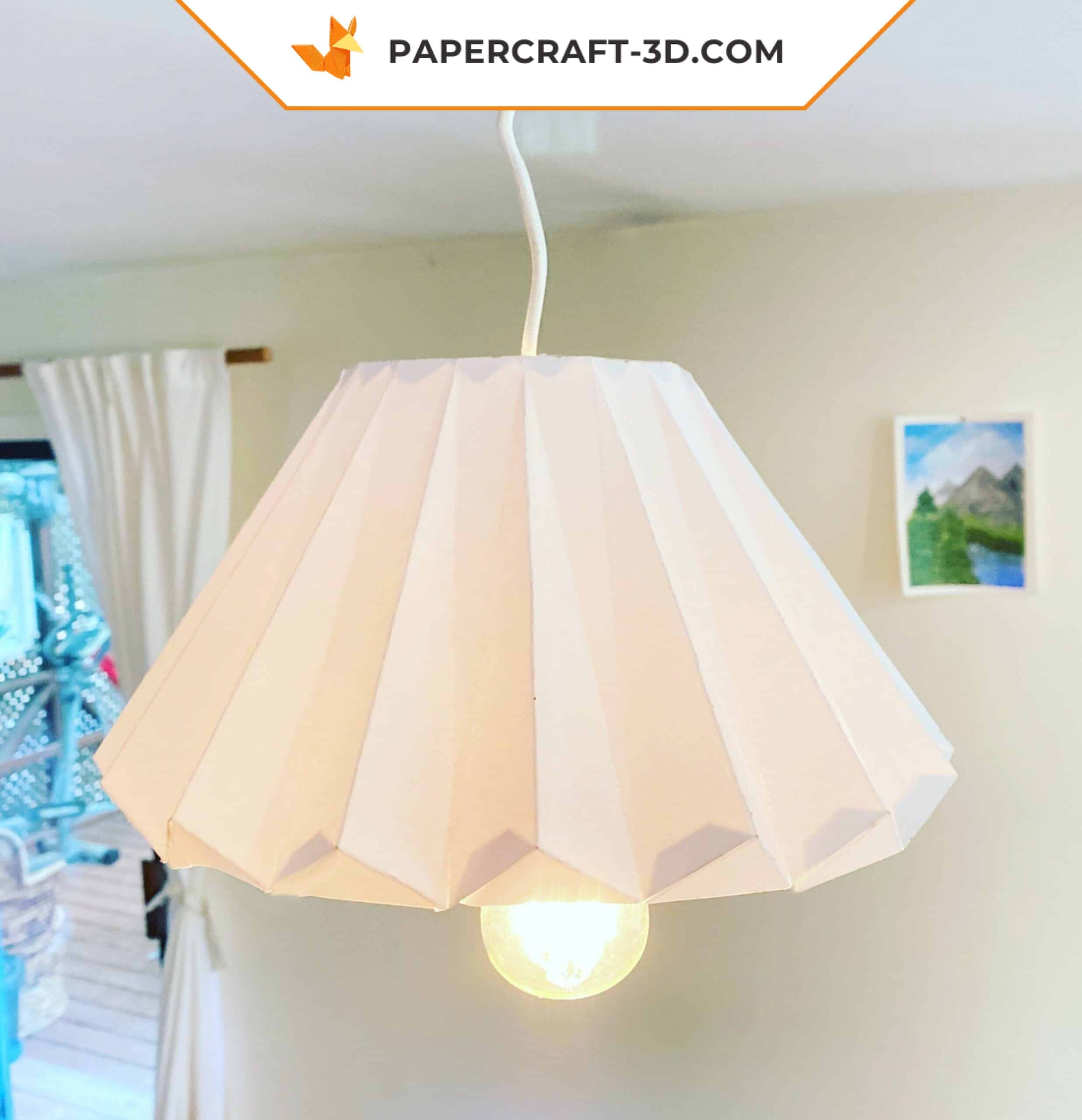 Papercraft lampshade in origami design Papercraft lampshade in origami design