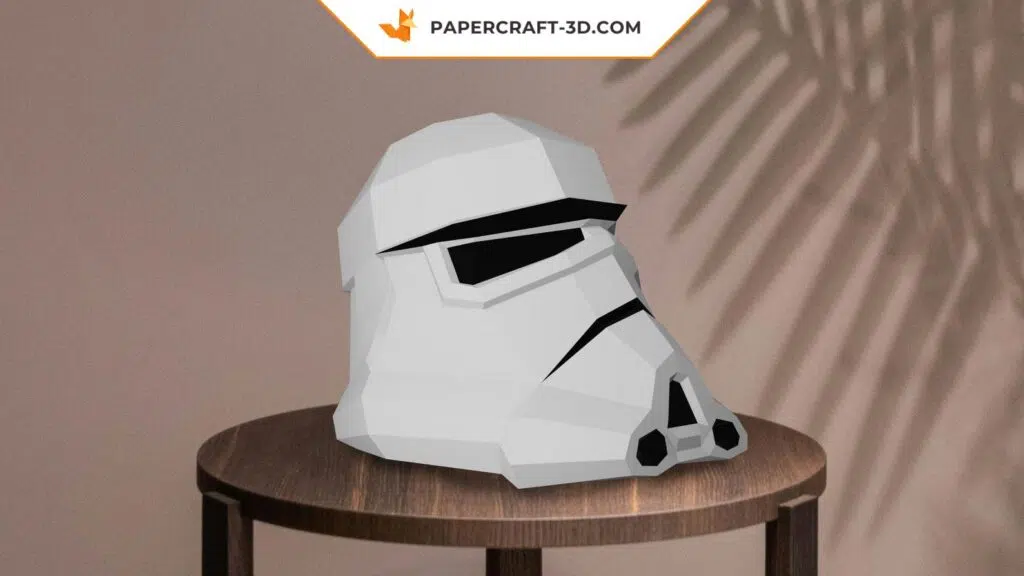 Papercraft casco Stormtrooper Star Wars in origami