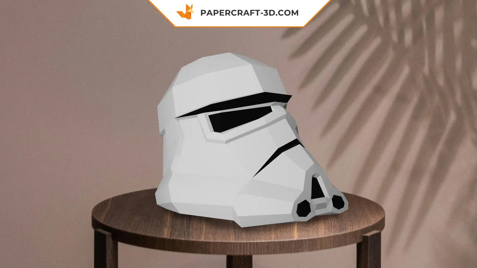 Papercraft Stormtrooper helmet in origami
