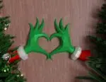 Créez la magie de Noël avec nos modèles Papercraft PDF,DXF de mains en forme de cœur, weergave 2