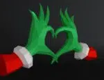 Créez la magie de Noël avec nos modèles Papercraft PDF,DXF de mains en forme de cœur, weergave 5