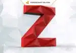 3D Origami Papercraft Letter Z, view 2