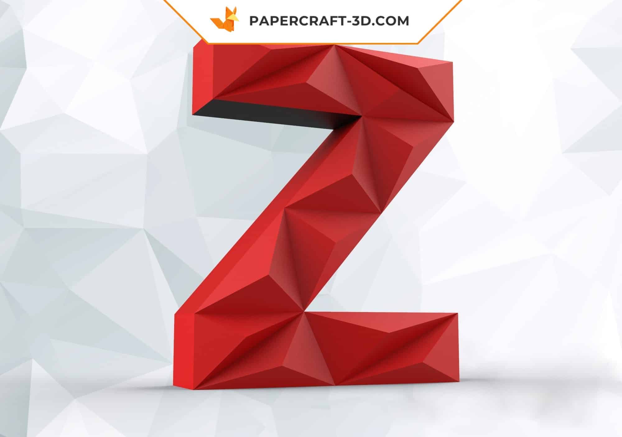 Papercraft lettre Z en origami 3D Papercraft lettre Z en origami 3D