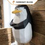 Papercraft pingouins du film Madagascar en origami 3D