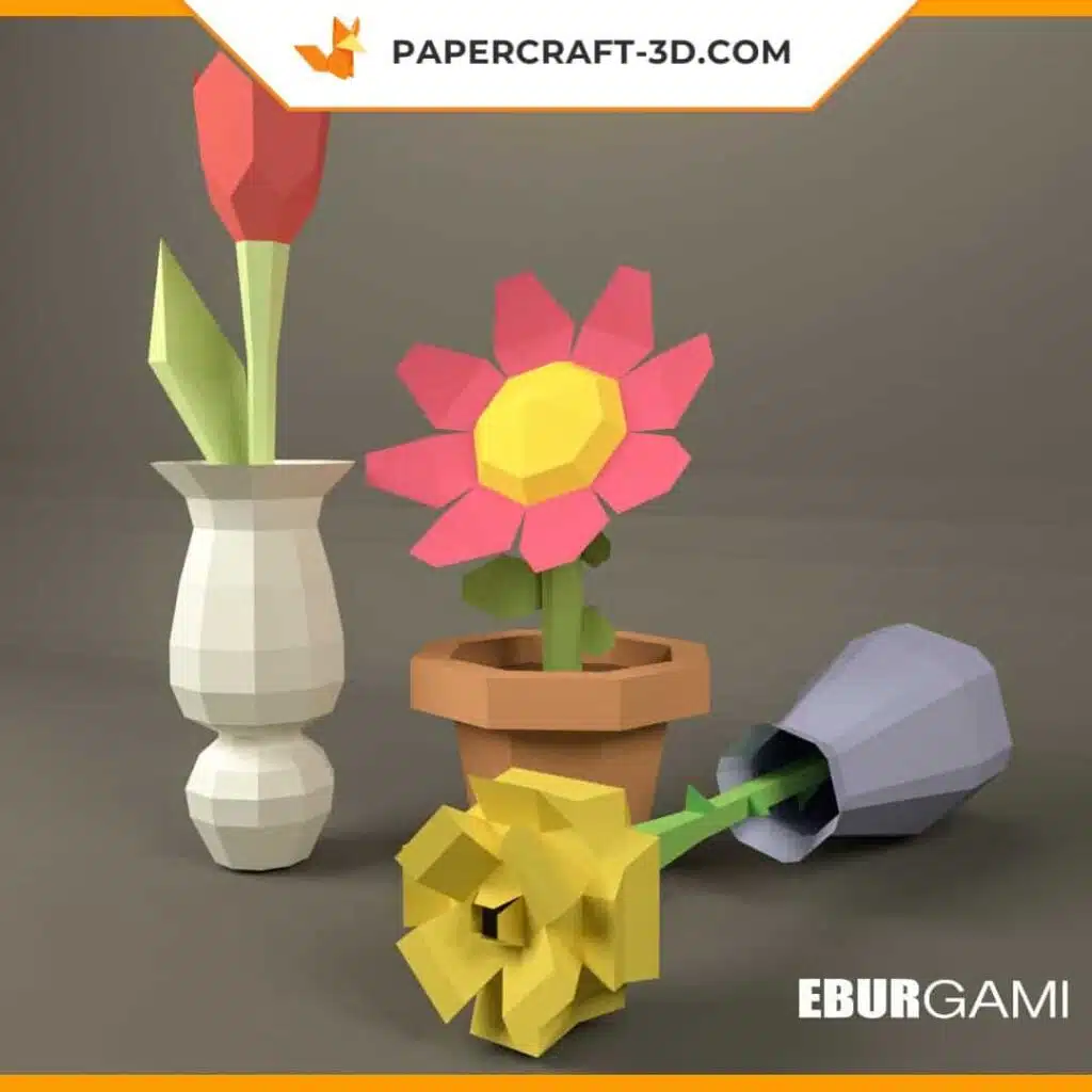 Papercraft pequeno dragão de desenho animado em origami 3D