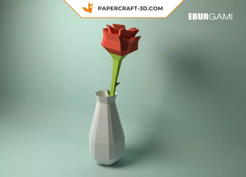 Ensemble de papercraft fleurs en origami papier 3D pour DIY, weergave 3