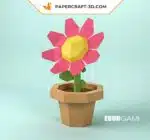 Ensemble de papercraft fleurs en origami papier 3D pour DIY, weergave 6