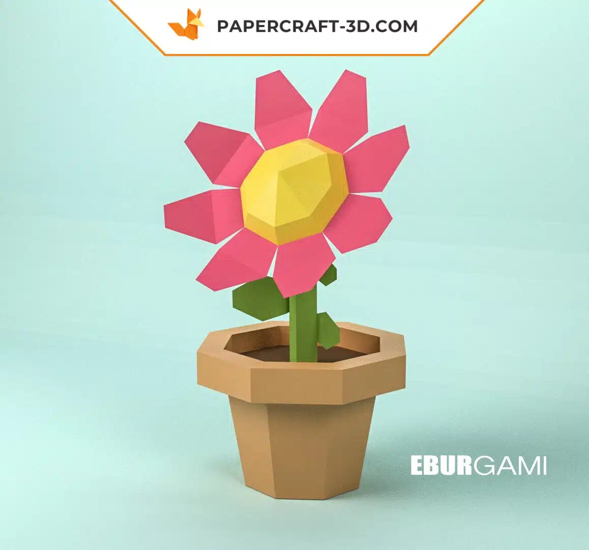 Ensemble de papercraft fleurs en origami papier 3D pour DIY, weergave 6