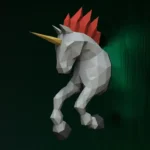 Papercraft de licorne murale en origami 3D