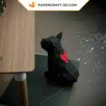 Kit de papercraft bouledogue français en origami papier 3D pour décoration et cadeaux, weergave 6