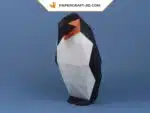 Kit de papercraft pingouin : puzzle d&rsquo;origami 3D pour décoration intérieure, art et cadeaux, weergave 7