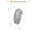 Kit de papercraft pingouin : puzzle d&rsquo;origami 3D pour décoration intérieure, art et cadeaux, weergave 9