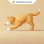 Kit de papercraft Shiba Inu : puzzle d&rsquo;origami 3D pour décoration et cadeaux, weergave 2