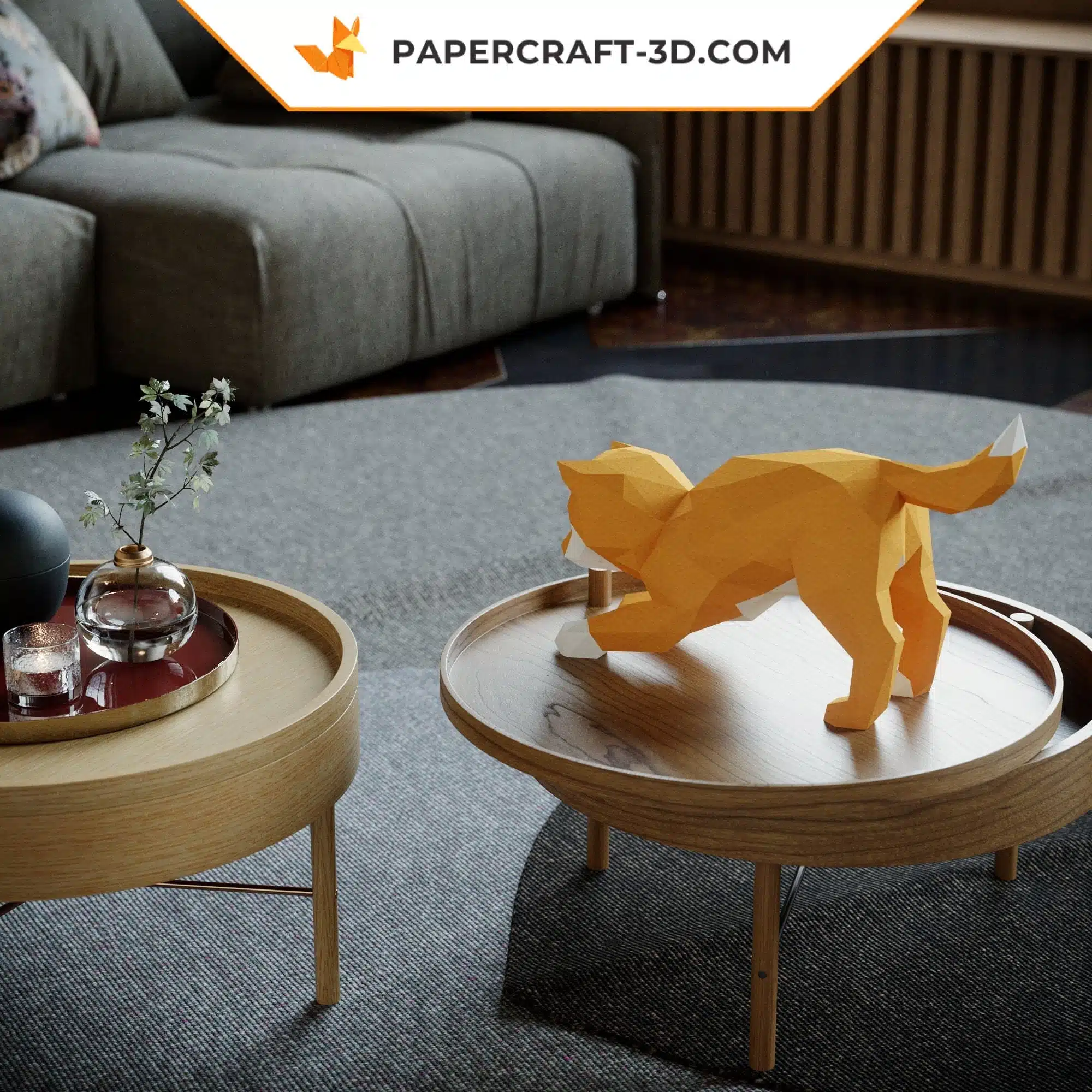 Kit de papercraft Shiba Inu : puzzle d&rsquo;origami 3D pour décoration et cadeaux, weergave 5