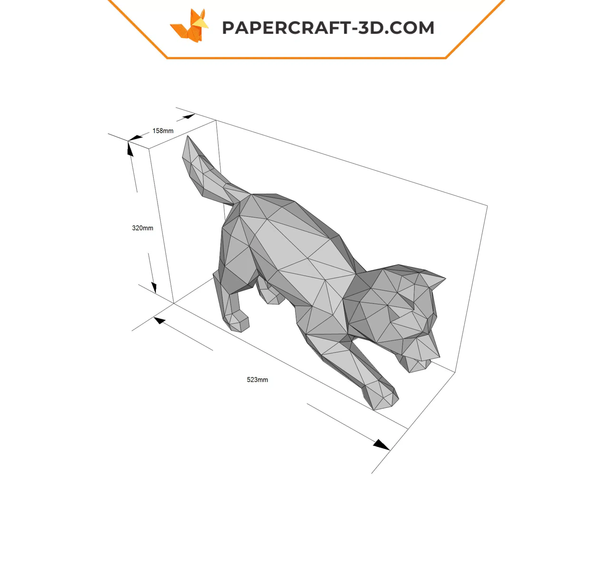 Kit de papercraft Shiba Inu : puzzle d&rsquo;origami 3D pour décoration et cadeaux, weergave 7