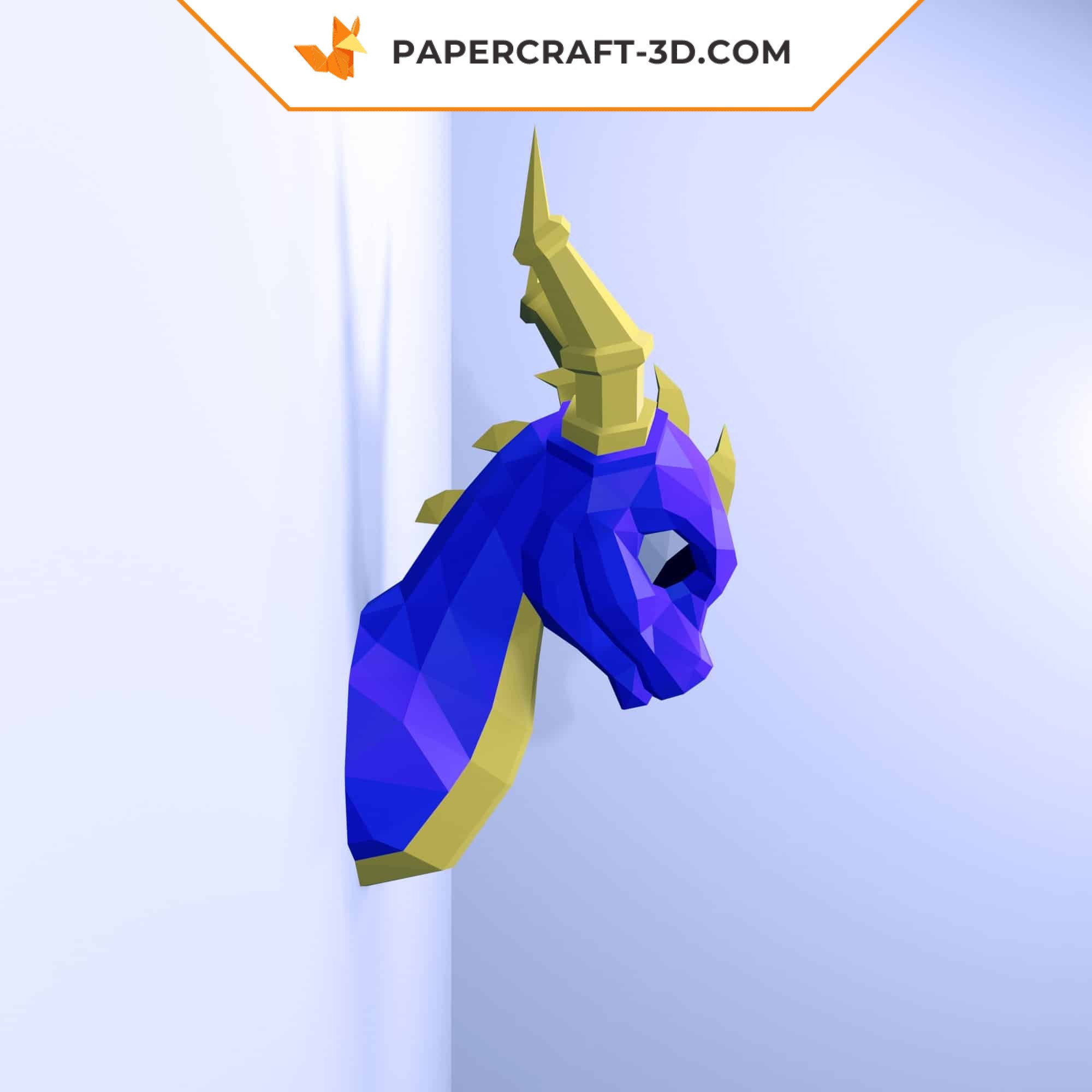 Papercraft dragon in 3D origami