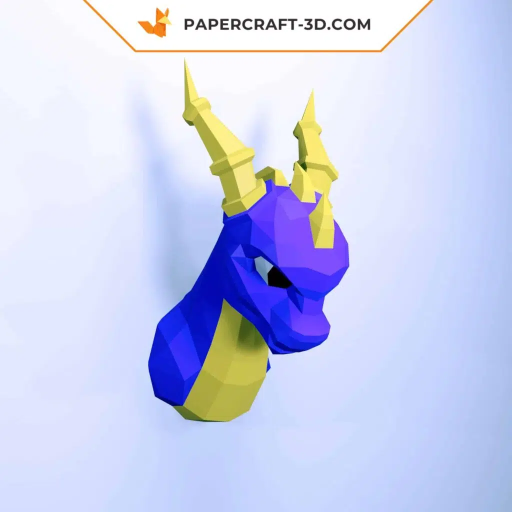 Kit DIY Papercraft Dragon en papier 3D pour décoration intérieure, weergave 3