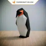 Papercraft famiglia di pinguini in origami