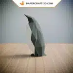 Papercraft famiglia di pinguini in origami