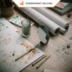 Papercraft famiglia di pinguini in origami