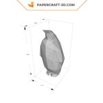 Papercraft penguin family in origami