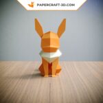 Papercraft Eevee in 3D origami