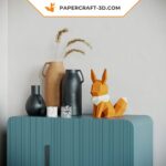 Papercraft Eevee in 3D origami