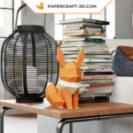 Papercraft Eevee in 3D origami