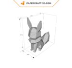 Papercraft Eevee in 3D origami